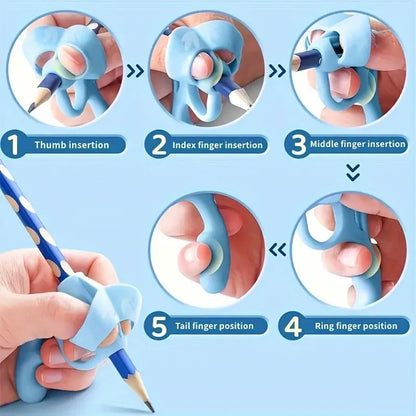 Five-Finger Pen Grip Corrector for Beginners Kids | Writing Posture Aid Tool