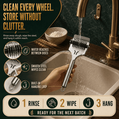 Stainless steel nine-wheel roller noodle cutter