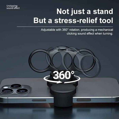 📱Dual-Ring Finger Holder – 360° Swivel & Fold, Strong Clip for Phones