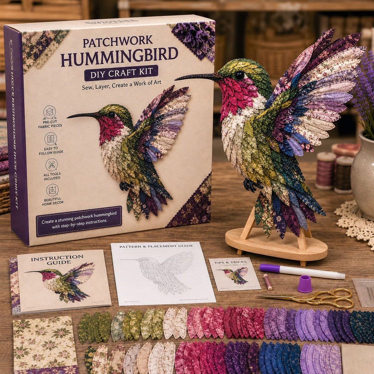 3D Patchwork Bird DIY Craft Kit
