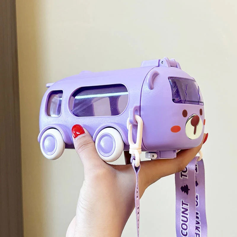 Summer school bus cup · fun & leakproof · kids love it
