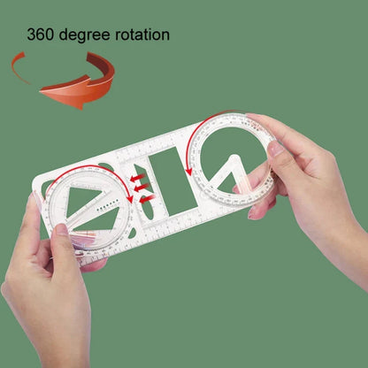 Multifunctional Geometry Ruler – Ideal for Math & Craftwork