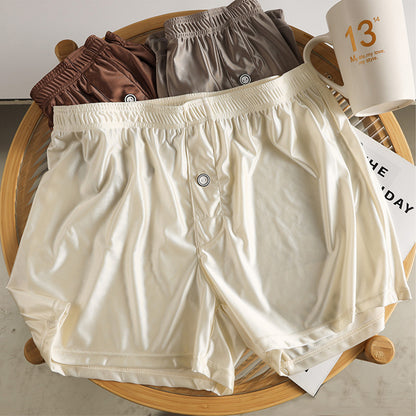 Men's Cool Plus Size Satin Cropped Pants