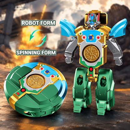 2-in-1 Transforming Robot & Fidget Spinner Toy – Rotating Stress Relief Toy for Kids