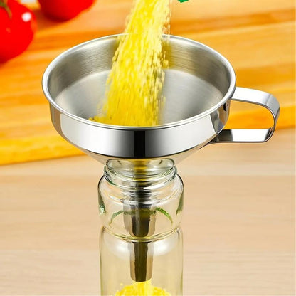 Reusable Food-Safe Funnel with Filter Screen