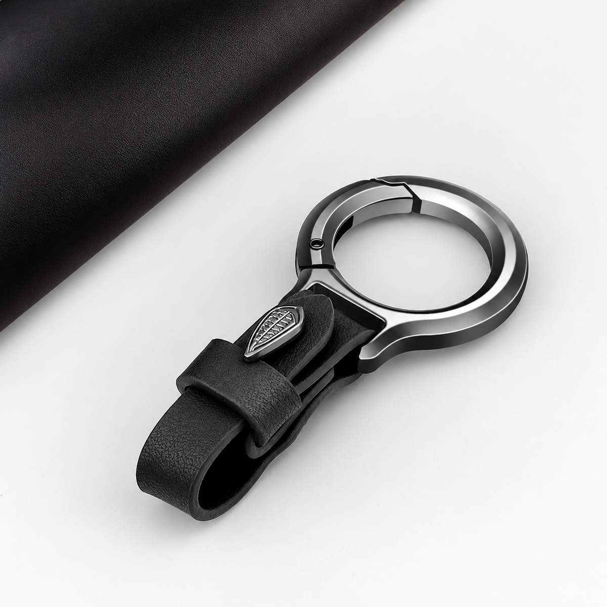 Premium Leather and Metal Car Keychain