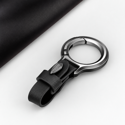 Premium Leather and Metal Car Keychain