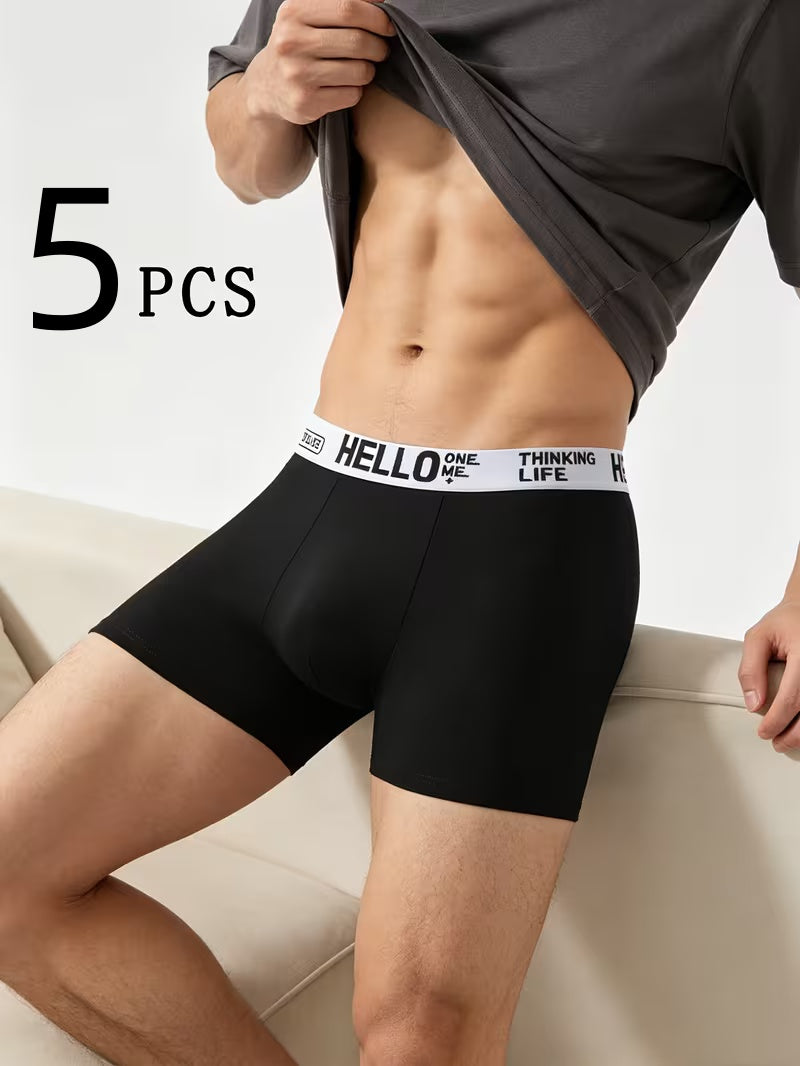5-Pack Men's Comfortable Cotton Boxer Briefs