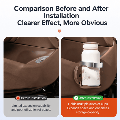 Universal Foldable Car Cup Holder with Hook