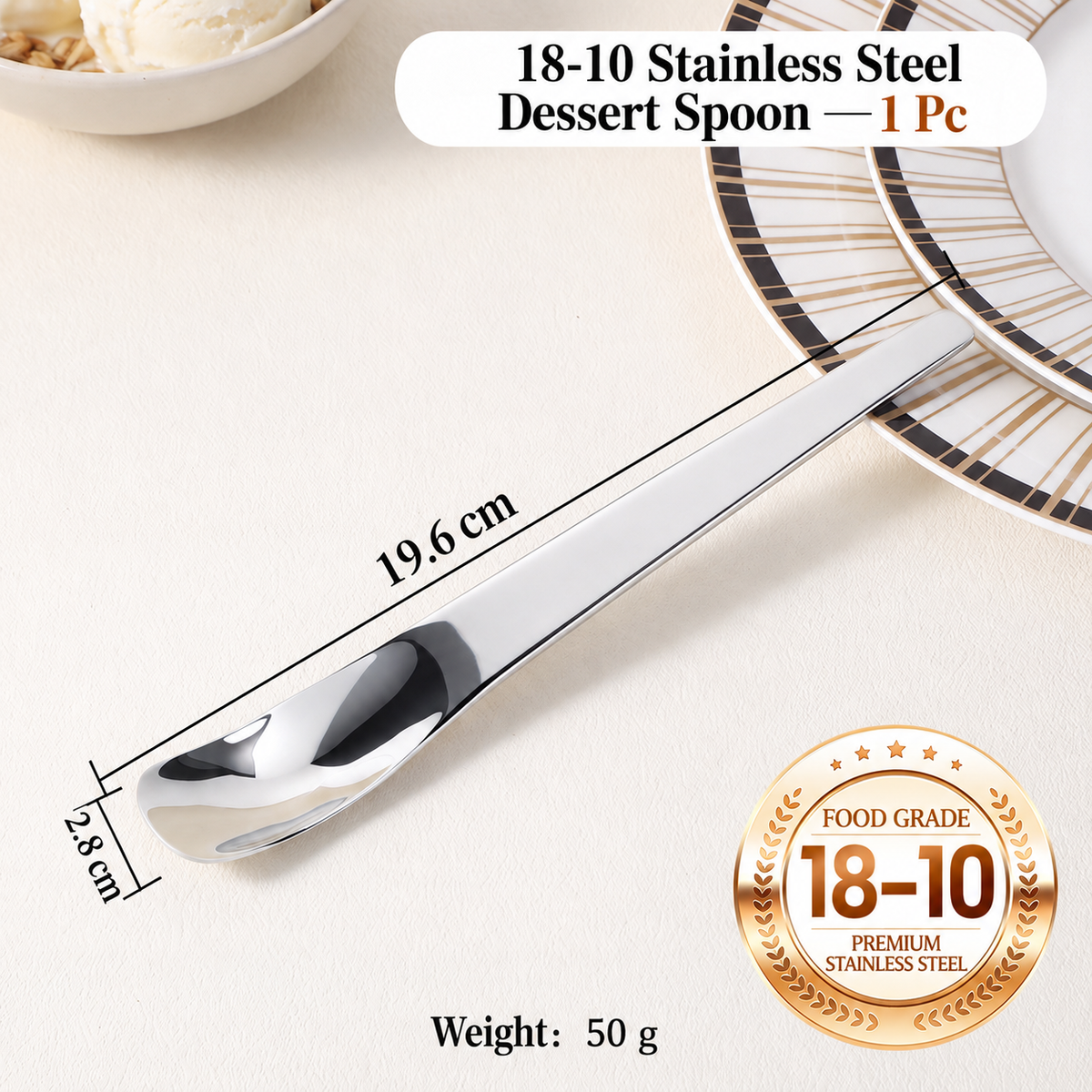 Long-Handle Yogurt & Dessert Spoon – For Home and Restaurant Use