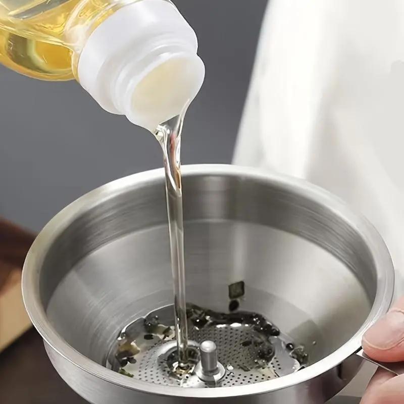 Reusable Food-Safe Funnel with Filter Screen