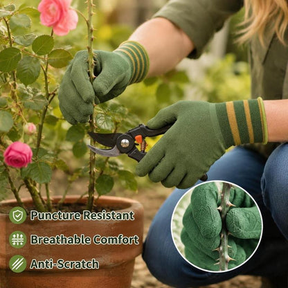 Sturdy rubber garden gloves