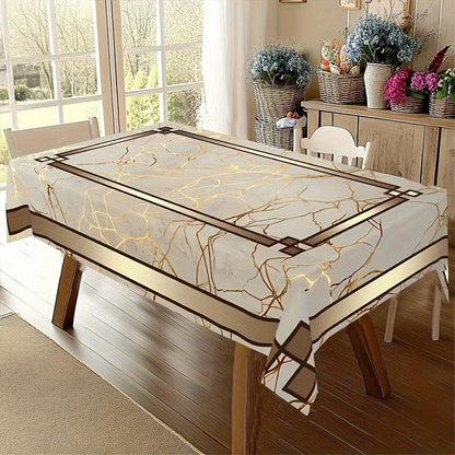 Luxurious Waterproof Marble-Print Tablecloth