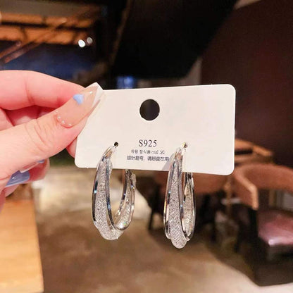Delicate Zircon Circle Earrings