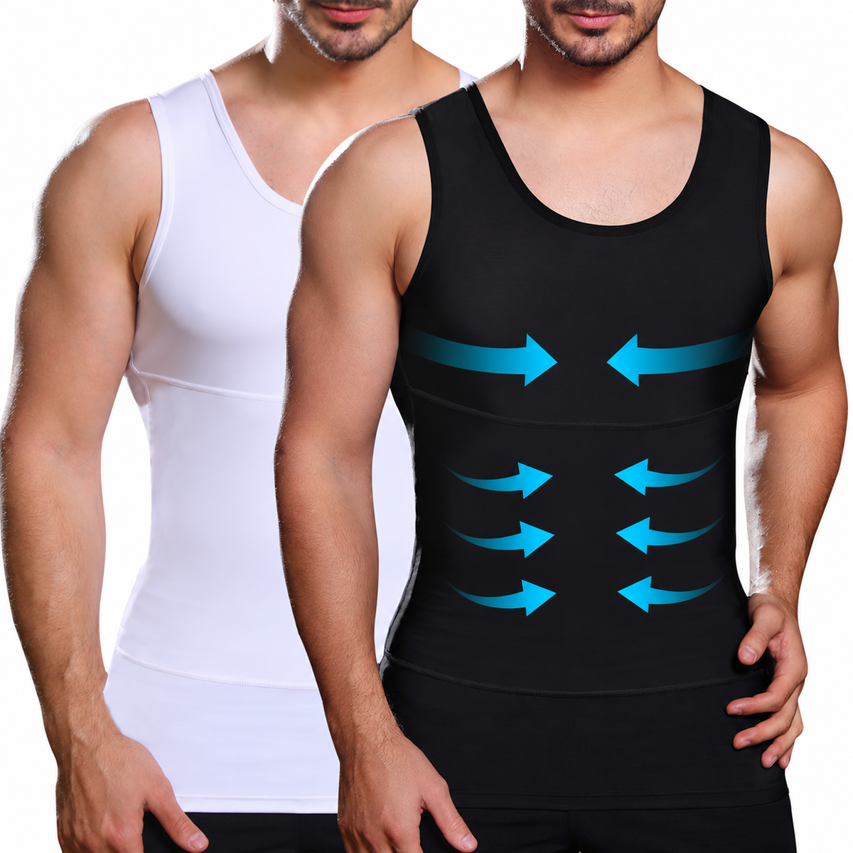 3rd Generation Men's Tummy Control Shapewear Tank Top – Chest Compression, Slimming & Breathable Invisible Vest