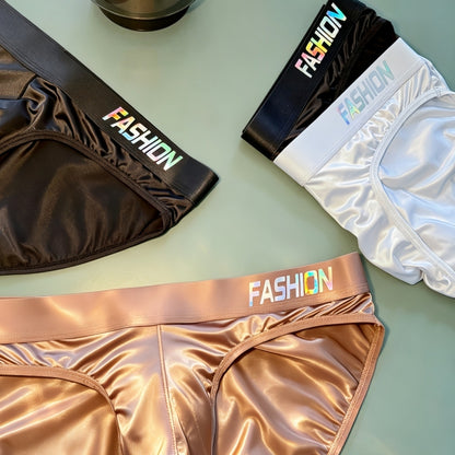 Men's Low-rise Wide Satin Glossy Silky Underwear