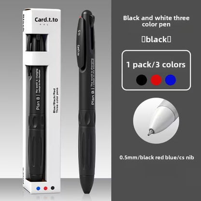 3-color retractable gel pen, 0.5mm