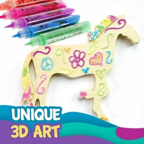 6pcs Puffy Magic Crayons