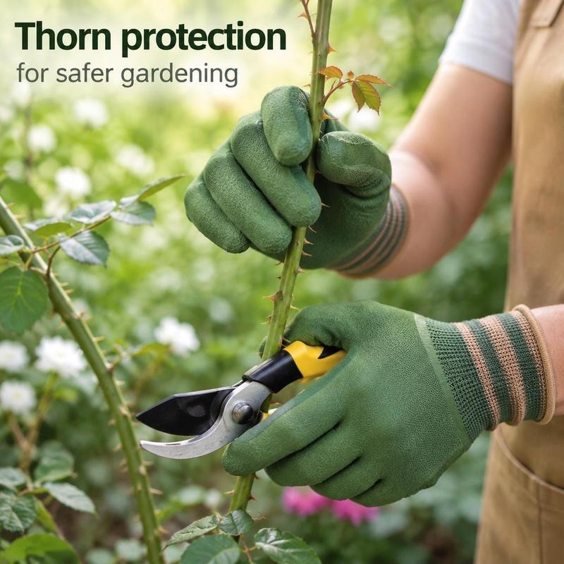 Sturdy rubber garden gloves