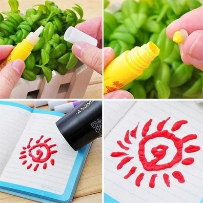 6pcs Puffy Magic Crayons