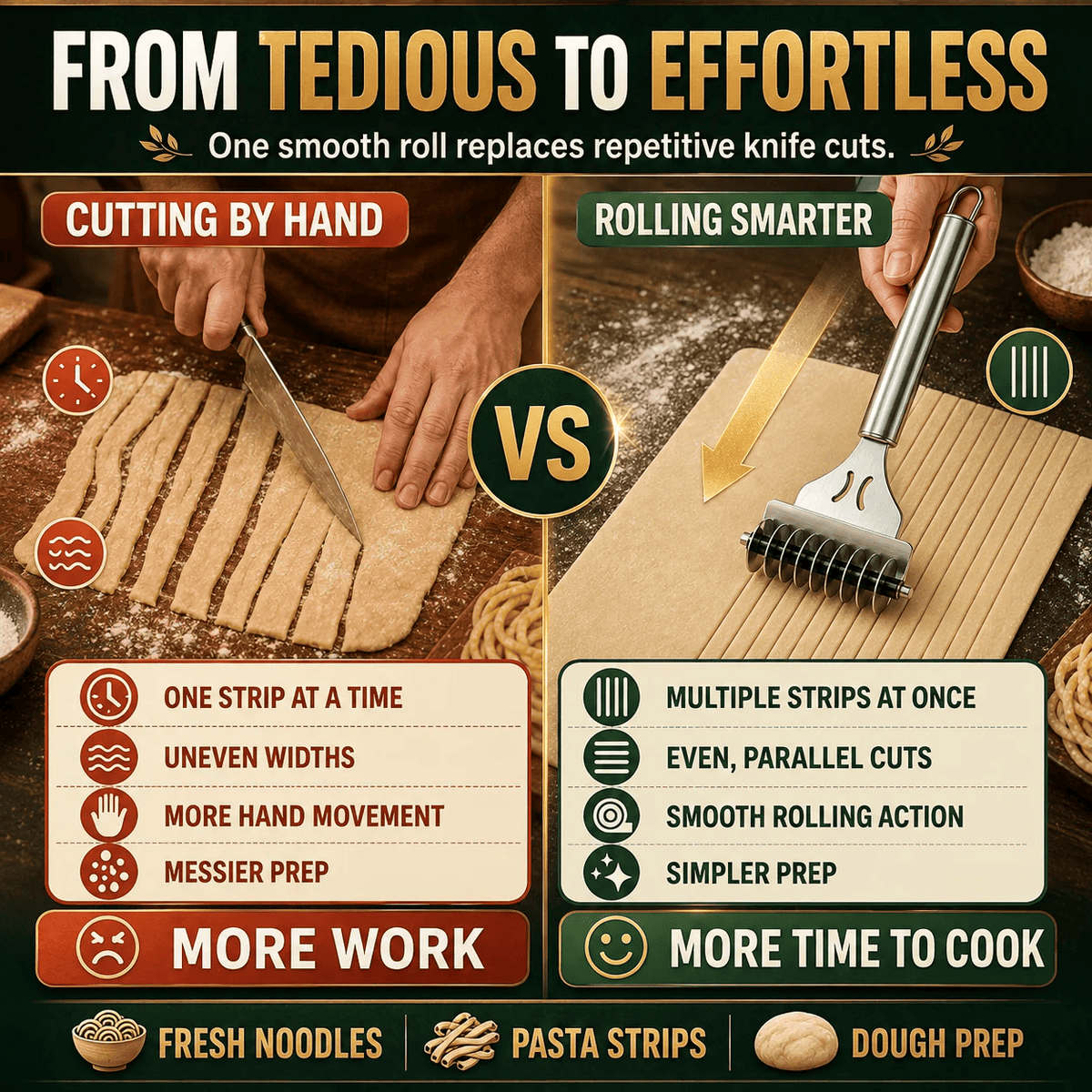 Stainless steel nine-wheel roller noodle cutter