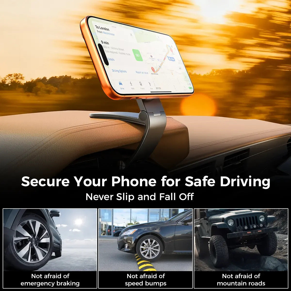 Universal Foldable Magnetic Car Phone Mount