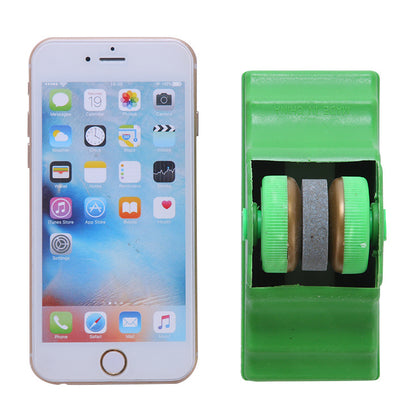 Compact Double-Wheel Knife Sharpener with Non-Slip Base