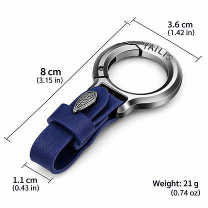 Premium Leather and Metal Car Keychain