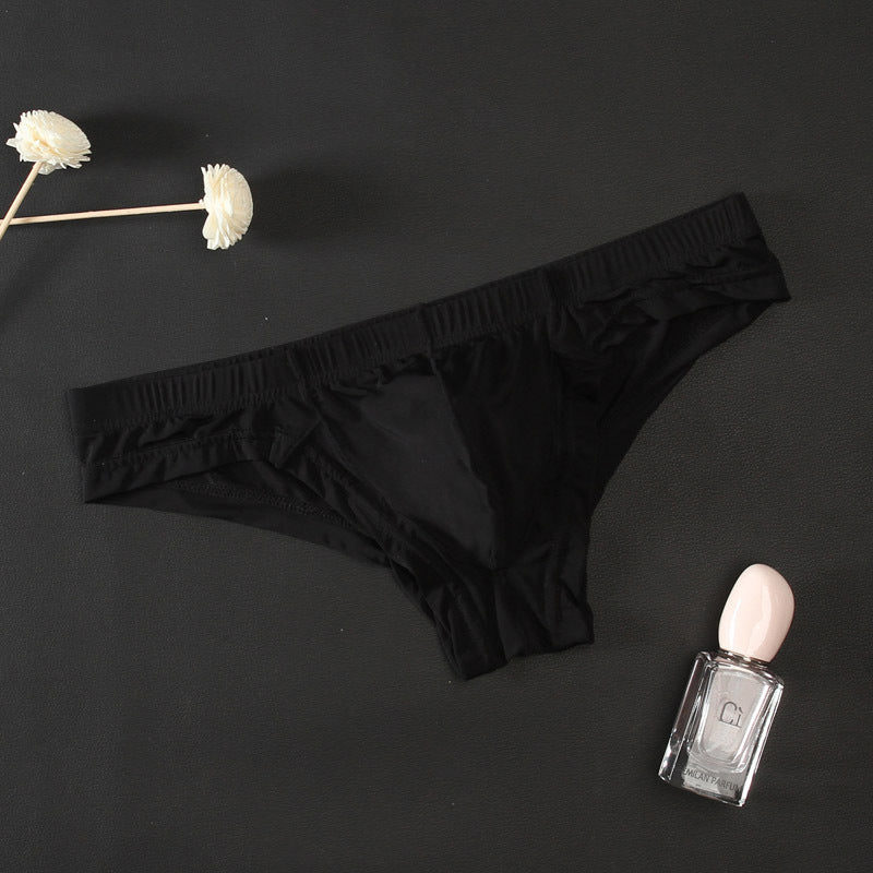Men's Breathable Underwear In Solid Colour With Low Seating