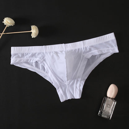 Men's Breathable Underwear In Solid Colour With Low Seating