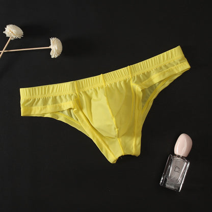 Men's Breathable Underwear In Solid Colour With Low Seating