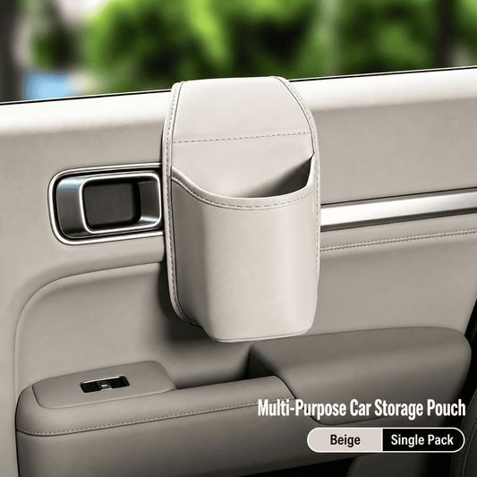 Leather Car Door Cup Holder