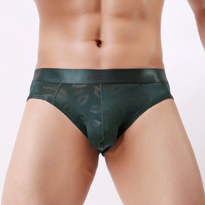 Men’s Sexy Lightweight Lip Print Briefs