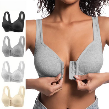 Women's Retro Wire-Free Push-Up Bra