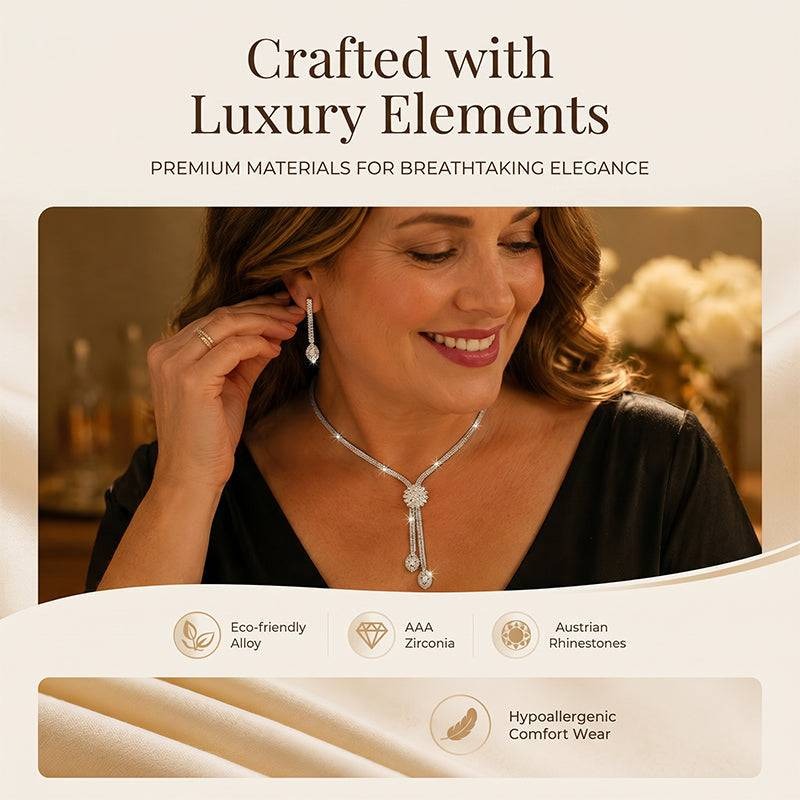 Women's floral jewelry set