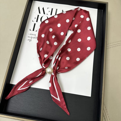 No-Tie Magnetic Pearl Clasp Soft Scarf