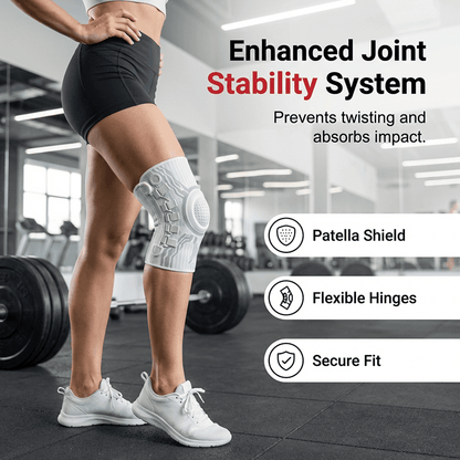 Compression Knob-type Knee Brace - Spring-supported Silicone Shock Absorber