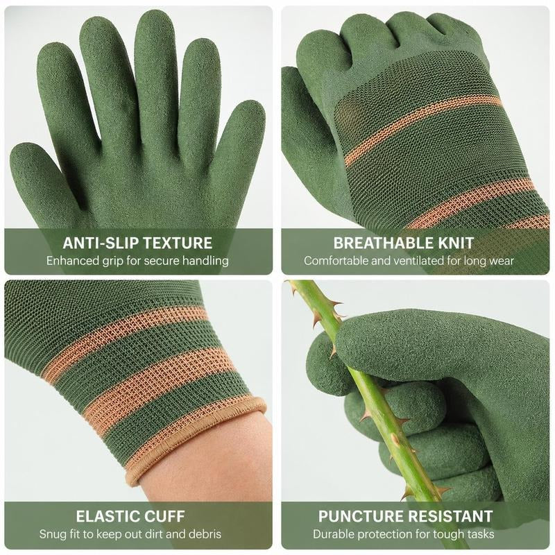 Sturdy rubber garden gloves
