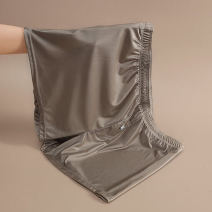 Men's Cool Plus Size Satin Cropped Pants