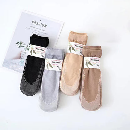 Cotton-soled Anti-snagging Sweat-absorbent Breathable Short Stockings