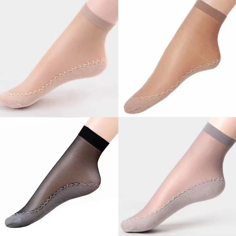 Cotton-soled Anti-snagging Sweat-absorbent Breathable Short Stockings