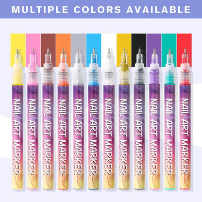 🔥🎨12 Colors Nail Art Pens Set