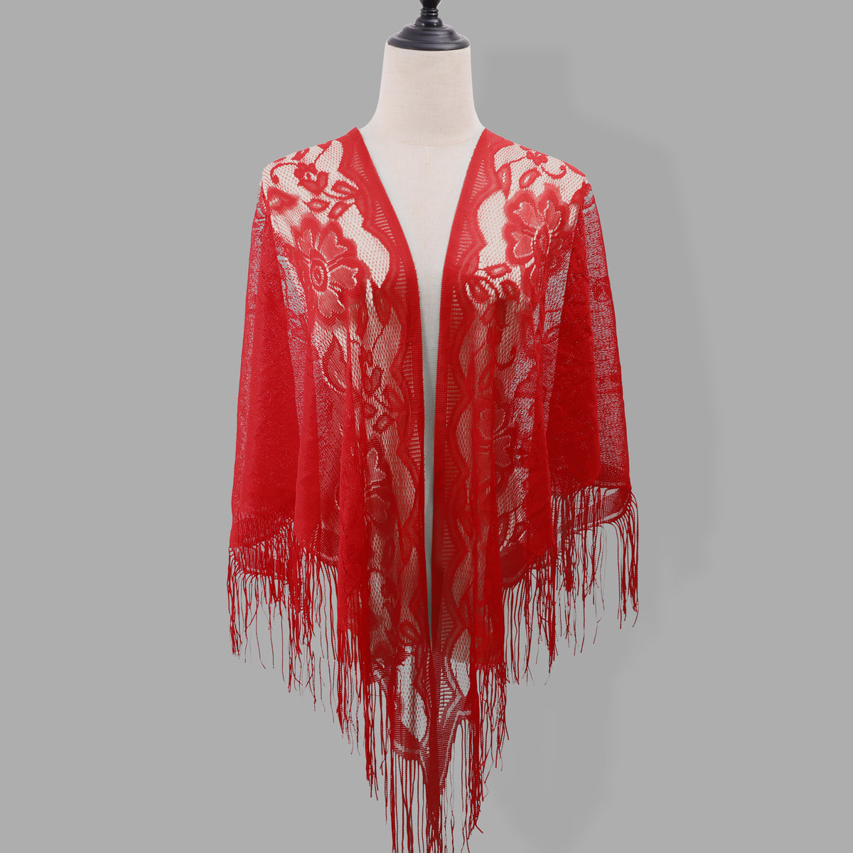 legant Lace Triangle Scarf & Floral Floral Shawl