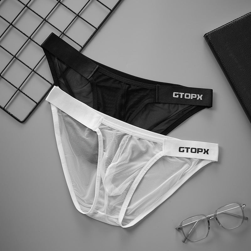 Men's lightweight mesh ice-silk underwear