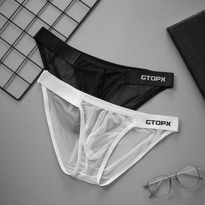 Men's lightweight mesh ice-silk underwear