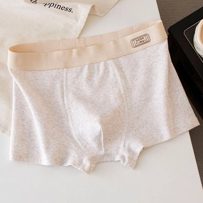 Men’s Light Color Pure Cotton Boxer Briefs – Soft & Breathable Underwear