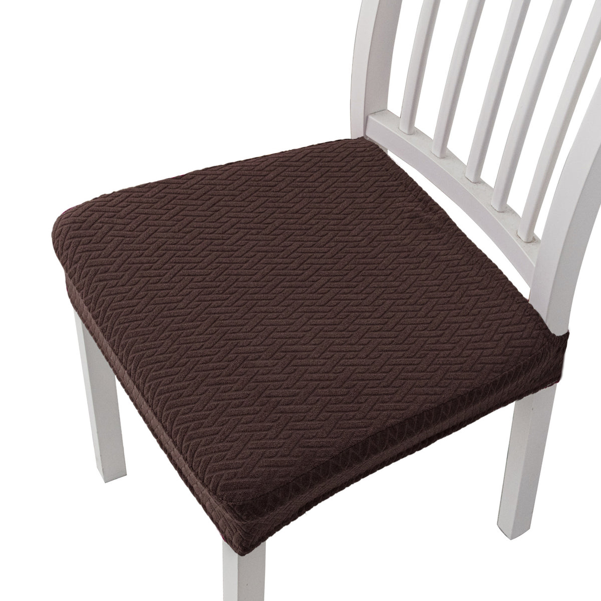 Jacquard Stretch Chair Seat Cover – Elastic Dining Chair Cushion Slipcover