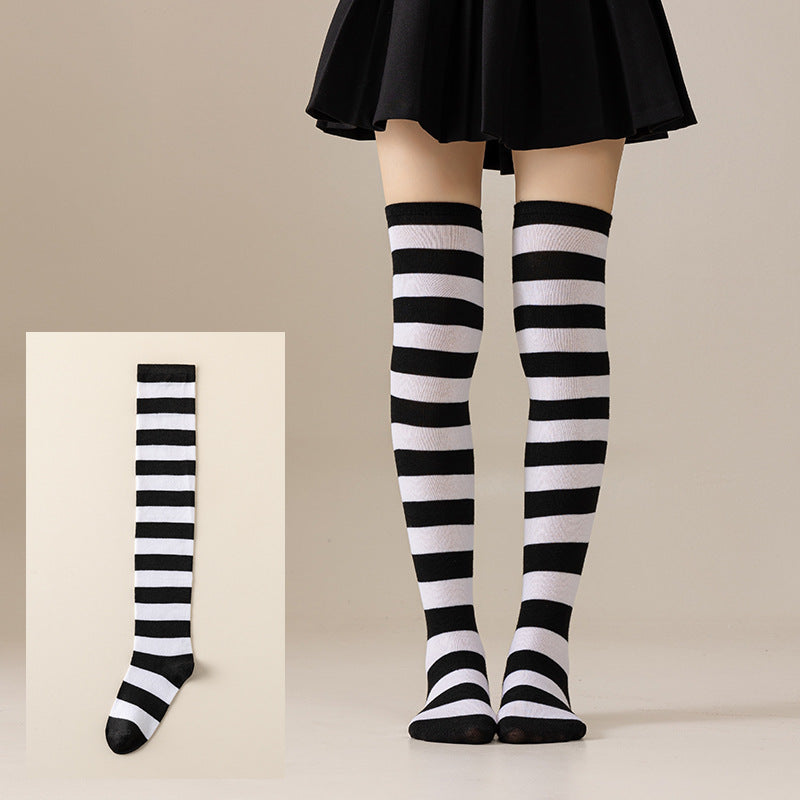 Striped JK Over-the-Knee Socks