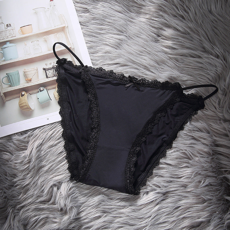 Slim Waist Lace Bikini Sexy Briefs