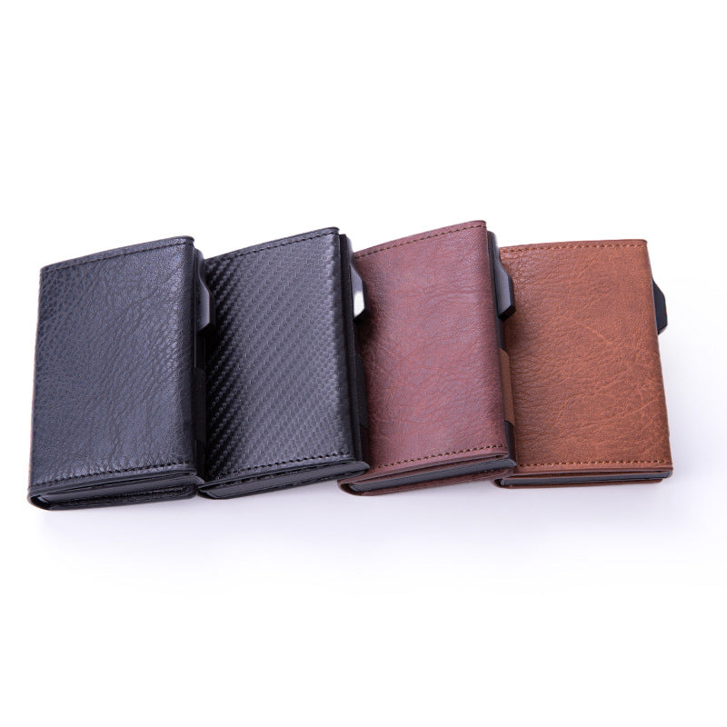 Side-push pop-out anti-theft multi-layer wallet